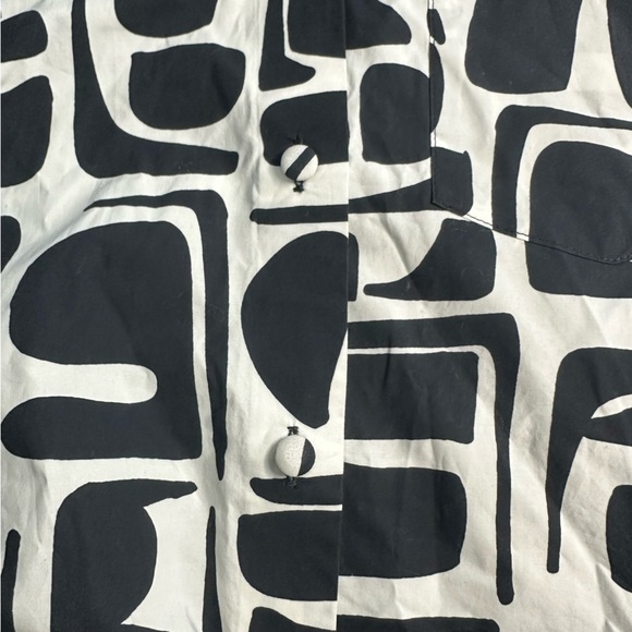 La DoubleJ Clerk CLERK TRIBAL PRINT SHORT SLEEVE Poplin COTTON SHIRT black small - Picture 10 of 13